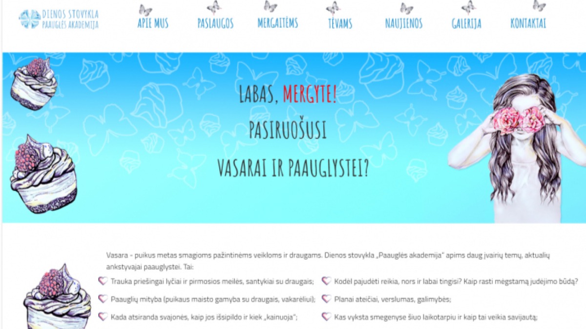 Paauglės akademija - Dienos stovykla